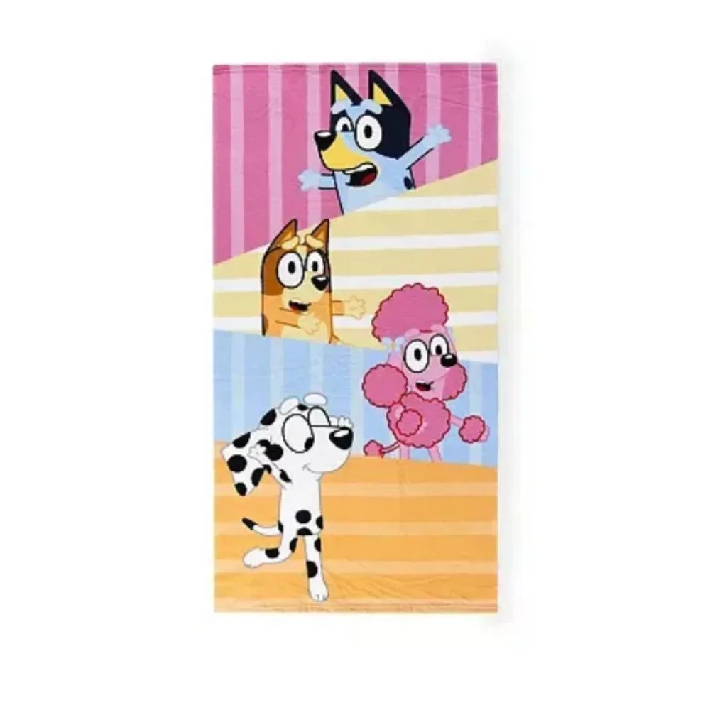 Bluey Kids Bath Towel & Sponge Set 25x50 Polyester OEKO-TEX Certified